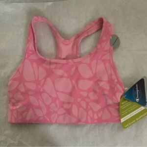 Champion Pink Geometric Print Reversible Racerback Sports Bra Medium NWT